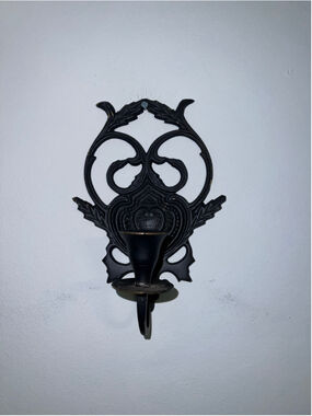 Victorian Gothic Heart Wall Sconce Candle Holder